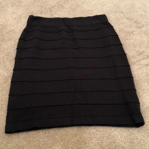 Nicki Minaj Ribbed Black Bodycon Skirt